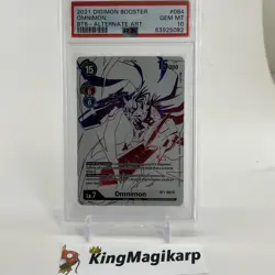 PSA 10 Omnimon Omegamon Parallel BT1 SR BT6 Digimon Card Double Diamond Gem Mint - Image 1