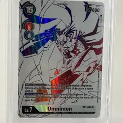 PSA 10 Omnimon Omegamon Parallel BT1 SR BT6 Digimon Card Double Diamond Gem Mint - Image 2