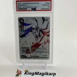 PSA 10 Omnimon Omegamon Parallel BT1 SR BT6 Digimon Card Double Diamond Gem Mint - Image 5