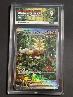 ACE 9 Gouging Fire EX 204/162 Temporal Forces SIR Holo Pokemon Card - Mint - Image 1