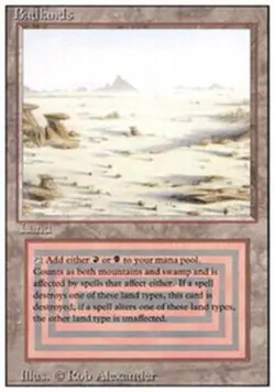[1x] Badlands Heavy Play, English Revised Edition MTG Magic - Image 1