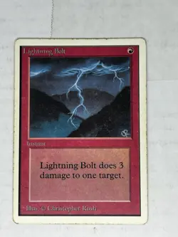 MTG LIGHTNING BOLT (x4) Unlimited - MP - Magic The Gathering - Image 2