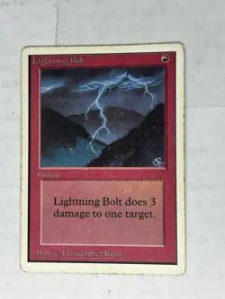 MTG LIGHTNING BOLT (x4) Unlimited - MP - Magic The Gathering - Image 4