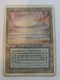 MTG Underground Sea Revised Edition Regular Rare - Image 1