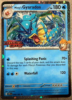 Pokemon Destined Rivals Misty's Gyarados Stamped Promo 49 /182 - Image 1