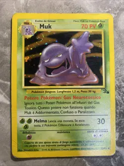 Pokemon TCG - Muk - 13/62 - Fossil - Holo Rare SWIRL - WOTC - Italian - Image 1