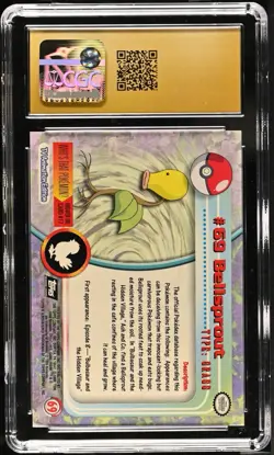 Bellsprout - 1999 Topps Pokemon (Series 1) #069 - CGC Pristine 10 - Image 2