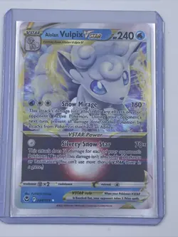 Alolan VULPIX VSTAR #034/195 Pokemon TCG: SW&SH Silver Tempest Holo Rare VStar - Image 5