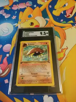 1999 Pokemon Fossil 1st Edition Kabuto SGC 9.5 MINT Cgc psa fun house collection - Image 1
