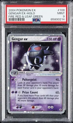 2004 POKEMON EX FIRE RED & LEAF GREEN #108 GENGAR EX-HOLO PSA 9 - Image 1