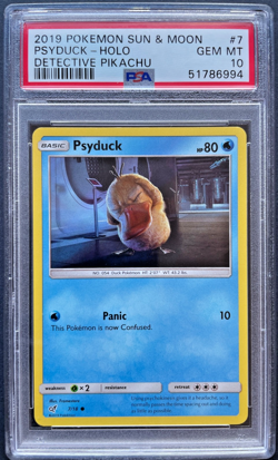 Pokemon Psyduck Holo Rare Detective Pikachu 2019 PSA 10 Gem Mint - Image 1