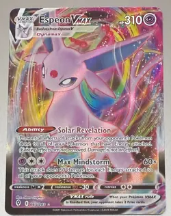POKEMON TCG ESPEON V MAX 065/203 EVOLVING SKIES RARE HOLO MINT PACKET TO SLEEVE - Image 1