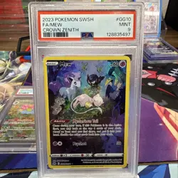 2023 POKEMON SWORD & SHIELD CROWN ZENITH #GG10 FULL ART/MEW PSA 9 MINT - Image 1