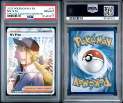 2025 Pokemon BLK EN-Black Bolt N'S Plan #170 Special Illustration Rare PSA 10 - Image 3