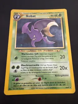 2001 POKEMON GERMAN NEO REVELATION #4 CROBAT-HOLO DOUBLE HOLO ERROR VINTAGE WoTC - Image 1