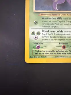 2001 POKEMON GERMAN NEO REVELATION #4 CROBAT-HOLO DOUBLE HOLO ERROR VINTAGE WoTC - Image 4