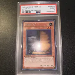 Yugioh Maxx “C” Storm Of Ragnarok 1st Edition STOR-EN086 Secret Rare - PSA 9 BGS - Image 1