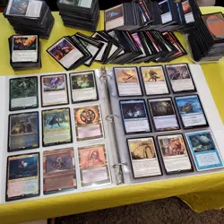 10 Pages of COMMANDER Cards Collection in Binder. And 1,000+ Bulk MTG Lot - Image 1