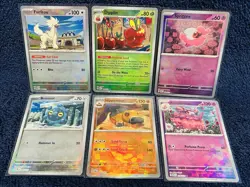(6) Pokemon Prismatic Evolution 2025 Pokeball Reverse Holo Lot (6) Cards - MINT! - Image 1