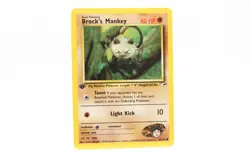 Lot Of 5 Pokemon Cards Kabuto, Koga's Koffing, Brocks Mankey, Geodude, Horsea - Image 4