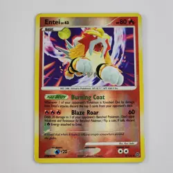 Entei lv43 4/132 Cracked Ice Holo - Secret Wonders Pokemon TCG (LP) Card 2007 - Image 1