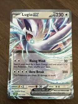 Pokemon Lugia ex 017/034 Trading Card Game Classic Holo - Image 1