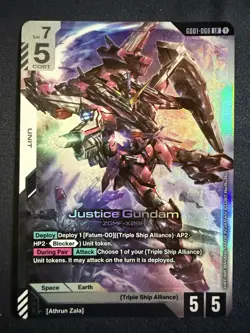 Gundam Card Game Newtype Rising GD01 Justice Gundam GD01-066 LR NM - Image 1