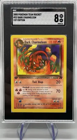 2000 Pokemon Team Rocket #32 Dark Charmeleon SGC 8 NM-MT 1st Edition Card - Image 1
