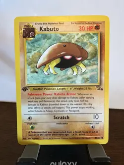 Pokemon TCG Kabuto Fossil 1st Edition Common Card 50/62 Lightly Played # 3 Of 10 - Image 1