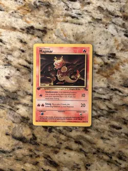 Pokemon TCG Magmar Fossil Card 39/62 Regular 1st Edition Uncommon - Image 1