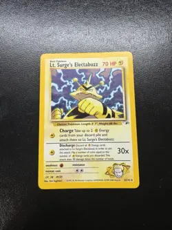 Pokemon TCG Lt. Surge's Electabuzz Gym Heroes Holo Card 6/132 Unlimited Rare - Image 1