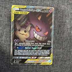 Pokemon TCG Gengar & Mimikyu GX Alternate Full Art Card 165/181 Sm-Team Up Holo - Image 1