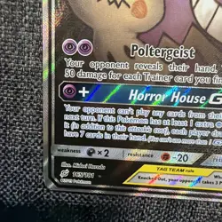 Pokemon TCG Gengar & Mimikyu GX Alternate Full Art Card 165/181 Sm-Team Up Holo - Image 5