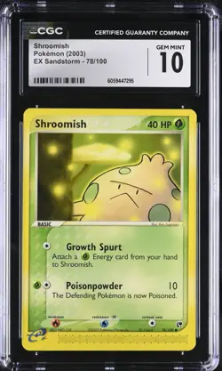 CGC 10 Shroomish 78/100 EX Sandstorm 2003 Pokemon Card - Image 1