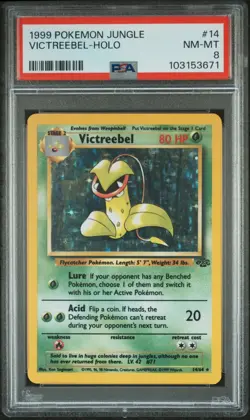 PSA 8 Victreebel Holo 14/64 Jungle 1999 Pokemon Card - Image 1