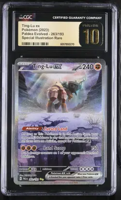 CGC 10 Pristine Ting-Lu ex 263/193 SIR Paldea Evolved PAL Pokemon Card - Image 1
