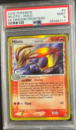 PSA 9 Milotic Holo 5/101 EX Dragon Frontiers 2006 Pokemon Card - Image 1