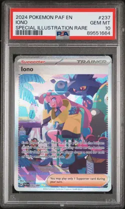 PSA 10 Iono 237/091 SIR Paldean Fates PAF Pokemon Card - Image 1