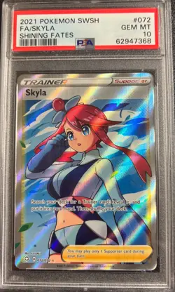 PSA 10 Skyla 072/072 Shining Fates Pokemon Card - Image 1