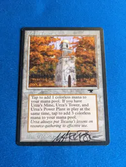 Urza's Tower (Fall) ARTIST SIGNED 1 Mark Poole 1x Antiquities *See Pictures* - Image 1
