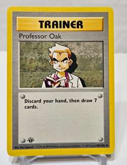 Professor Oak 88/102 Uncommon 1st Edition Base Set Pokemon 552 - Image 1