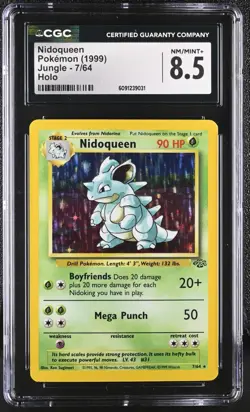 CGC 8.5 Nidoqueen 1999 Jungle 7/64 Holo Pokemon Card - Image 1