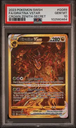 2023 Pokemon Sword And Shield Crown Zenith #GG69 Giratina Vstar PSA 10 - Image 1