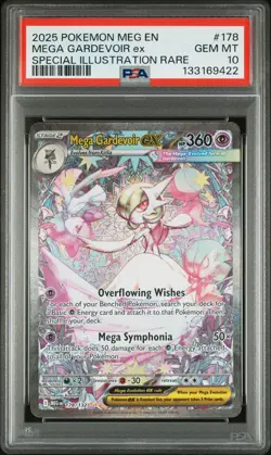 2025 POKEMON MEG EN-MEGA EVOLUTION #178 MEGA GARDEVOIR EX PSA 10 - Image 1