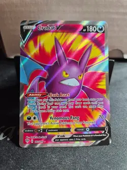 Pokemon Crobat V 182/189 Darkness Ablaze Sword & Shield FULL ART - Image 1