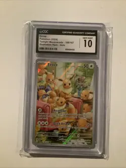Evee Pokemon 2024 Twilight Masquerade 188/167 Illustration Rare Gem Mint 10 CGC - Image 4