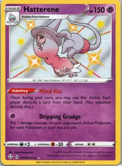 Pokemon TCG Hatterene SV056/122 Shining Fates Shiny Vault Holo NM - Image 1