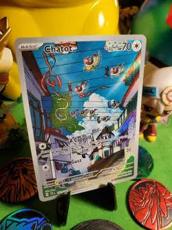 Pokemon TCG Chatot 181/162 NM/M Scarlet Violet Temporal Forces Illustration Holo - Image 2