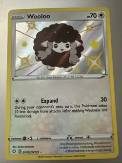 Pokemon TCG Wooloo SV103/SV122 Shiny Holo Rare Shining Fates Vault - Image 1