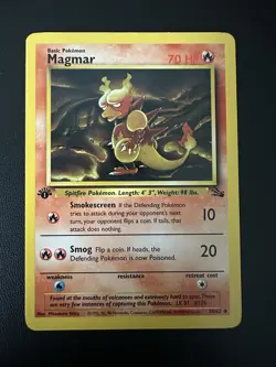 Pokemon Fossil 1st Edition Magmar 39/62 - Image 1